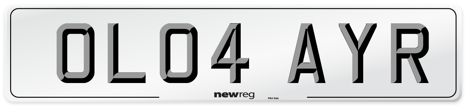 OL04 AYR Number Plate from New Reg
